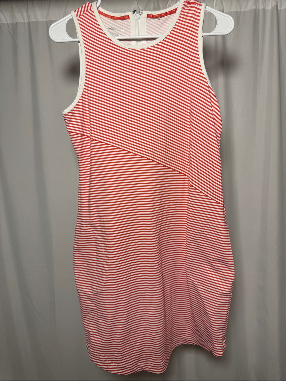 Tommy Bahama Women's Islandzone Red and White Striped Dress XS
